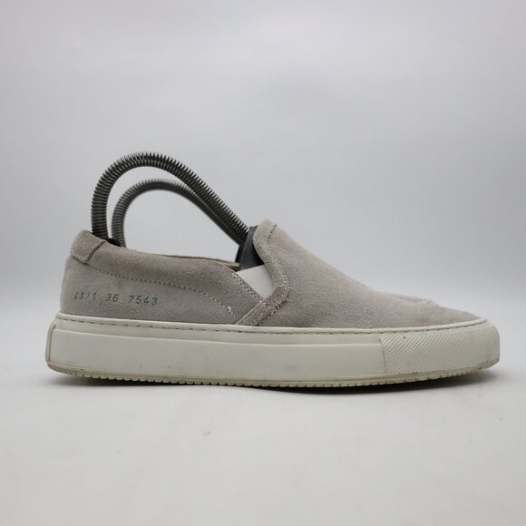 Common Projects Women's EU Size 36 Gray Suede Leather Slip On Sneaker Shoes - Picture 1 of 11